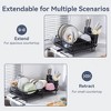 LunaLulinlk Extendable Dish Rack, Multifunctional Dish Rack for Kitchen Counter, Anti-Rust Drying Dish Rack with Cutlery & Cup Holders - 2 of 4
