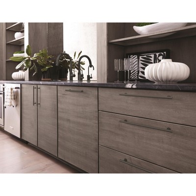Matte Black Modern Cabinet Drawer Pull with Mounting Hardware