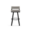 Amisco Travis Upholstered Barstool Silver/Black: 30" Fixed Height, Rectangle, Polyester, Steel Frame - 3 of 4