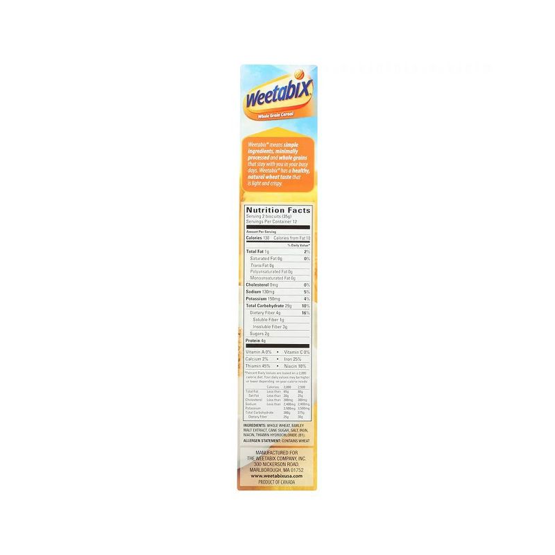 Weetabix Whole Grain Cereal - Case of 12/14 oz, 5 of 8