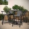 Flash Furniture Lila Set of 4 Commercial Grade Indoor-Outdoor PE Rattan Restaurant Barstools with Aluminum Frames and Footrests - 2 of 4