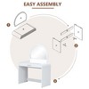 CAVINAS Vanity Desk with Mirror Dressing Table Set with 3 Open Shelves for Apartment, Bedroom - 4 of 4