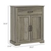 Okak Barn Door Style Buffet Cabinet with Storage for Living Room 34.5" Farmhouse Kitchen Sideboard Cabinet with Adjustable Shelf - 4 of 4