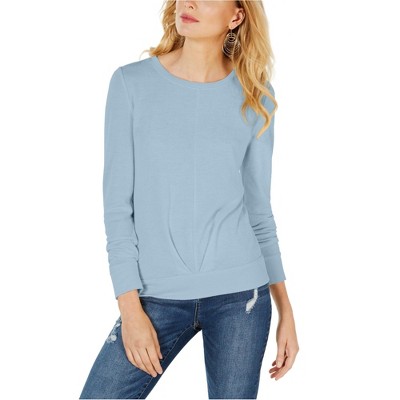 I.N.C International Concepts Womens Pleat Front Pullover Sweater, Blue, X-Large