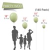 PartyWoo Balloons Sage Green Matte Olive Boho Dusty Eucalyptus 18 12 10 5 Inch 140 pcs - 2 of 4