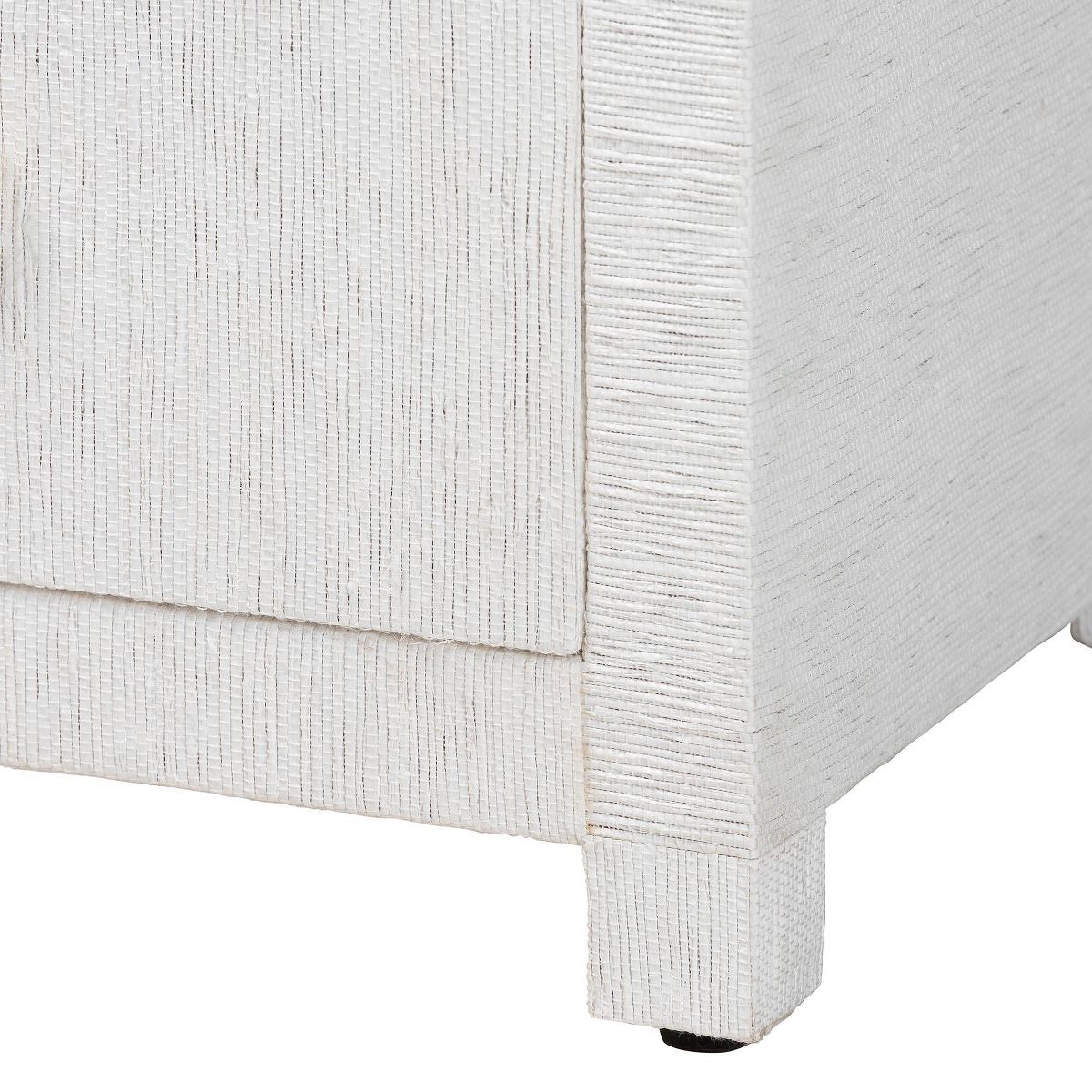 bali & pari Xavier Grasscloth Tall Storage Cabinet White/Gold - thumbnail 7