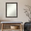 Amanti Art 22"x28" Bark Rustic Char Narrow Framed Wall Mirror Brown : Beveled Glass, Polystyrene Frame, Wall Mount - 4 of 4