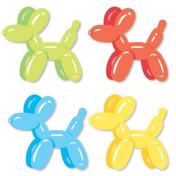 Big Dot of Happiness Balloon Animals - DIY Shaped Happy Birthday Party Cut-Outs - 24 Count