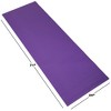 Yoga Mat - 0.25" H - Thick Double-Sided Foam Gym and Workout Equipment - Padded Fitness Surface for Pilates with Carrying Strap by Wakeman (Purple) - 3 of 4