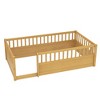 NicBex Twin/Full Kids Floor Toddler Bed Frame with Fence,Modern Toddler Platform Bed for Bedroom,Playroom,Kids Room - 4 of 4