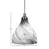 Toltec Lighting Juno 1 - Light Pendant in  New Aged Brass with 16" White Marble Shade - 2 of 2