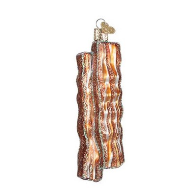 Old World Christmas 4.5 Inch Bacon Strips Tree Ornament , Ornament Food Pork (1PC)