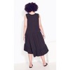 Avenue Women's Plus Size Evie Ruffle Plain Dress - 4 of 4