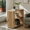 Hommoo 3-Tier Narrow End Table Nightstand with Storage Shelves - 3 of 4