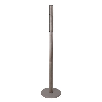 Gray Rubberwood Modern Freestanding Coat Rack with 9 Hooks
