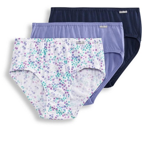 Jockey Womens Elance Hipster 3 Pack Underwear Hipsters 100% Cotton 6 Blue  Orion/flower Garden Purple/thunder Blue : Target