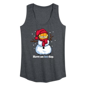 Women's - Garfield - Have An Ice Day Graphic Racerback Tank - 1 of 4