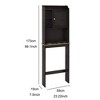 Modern Over The Toilet Space Saver Organization Wood Storage Cabinet for Home, Bathroom - Espresso - 3 of 3