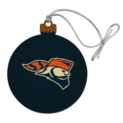 Carroll University Primary Logo Wood Christmas Tree Holiday Ornament