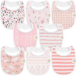 KeaBabies 8pk Organic Baby Bibs for Boy, Baby Drool Bib for Baby Boys and Girls, Newborn Teething Bibs - 1 of 4