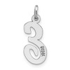 Black Bow Jewelry 14k White Gold, Madison Collection, Medium Script Initial Pendant A-W - 3 of 4