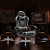 FONTOI Office Chair with Footrest and Removable Headrest and Waist pillow, Leather Recliner with Fixed-up Armrests, Gray, 27.55"*48.62"*27.55" - 2 of 4