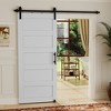 Dolonm  MDF White K-Shaped Barn Door with Hardware (Includes Round Tube Handrail and Swing Stop) - 2 of 4