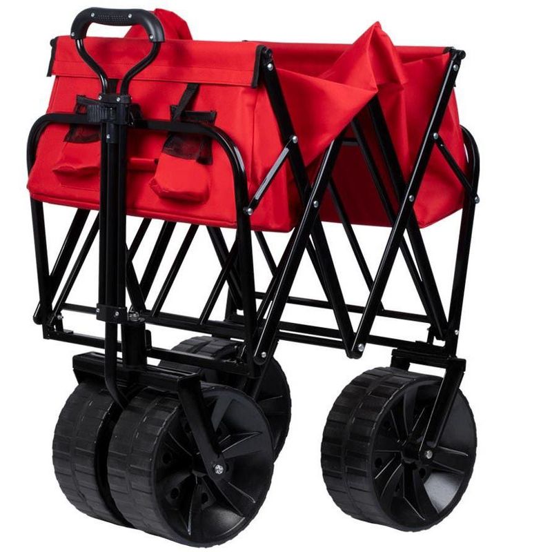 Monoprice Heavy Duty All Terrain Collapsible Outdoor Wagon, Red - Durable, 600D Oxford, Mildew and UV Resistant - Pure Outdoor Collection, 4 of 7