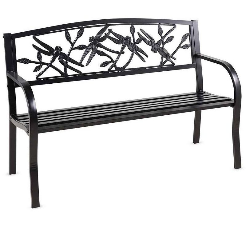 Plow & Hearth Dragonfly Metal Garden Bench, 2 of 6