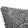 14"x21" Oversize 'Mr & Mrs' with Pearl Trim Lumbar Throw Pillow Gray - Edie@Home - 2 of 4