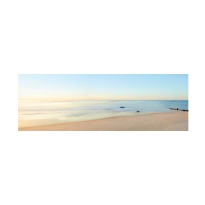 10" x 32" James McLoughlin 'Beachscape Panorama II' Unframed Wall Canvas - Trademark Fine Art