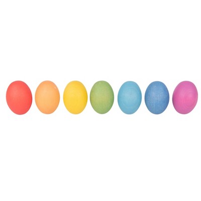 TickiT Regenbogen Holzeier Set (7 Stück) – Pädagogisches Spielzeug Ab 10 Monaten