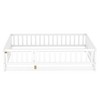CAVINAS Twin/Full Size Floor Bed,Toddler Floor Bed with Fence and Door,Montessori Floor Bed for Kids,Girls,Boys - 2 of 4