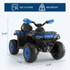 12V Electric Ride On Car for Kids 3-8 Years, 2 * 45W Motor, Remote Control, LED Lights, Music Player & Emergency Brake, & Big Kids - 4 of 4