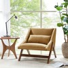 VYNXARIA Accent Chair£¬Rubber Solid Pecan Wood Finish£¬Recessed Arm Style£¬Mustard Yellow - 2 of 4