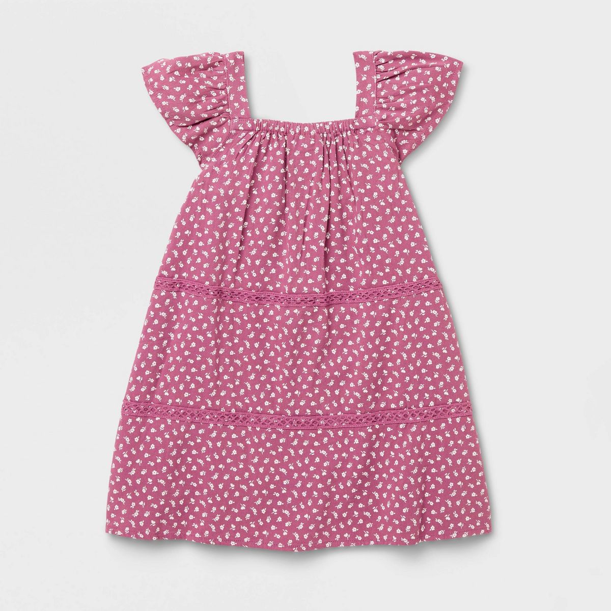 Toddler Girls' Floral Smocked Short Sleeve Dress - Cat & Jack™ - thumbnail 7