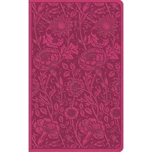 ESV Vest Pocket New Testament with Psalms and Proverbs, Red Letter (Trutone, Berry, Floral Design) - (Leather Bound) - 1 of 1