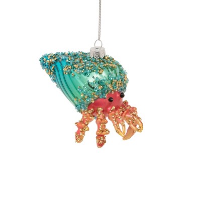 Gallerie II Hermit Crab Glitter Ornament