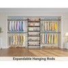 Timate P3 Closet Organizer System, Expandable Wall Mounted Clothes Rack, Industrial Pipe Garment Rack , Fits Spaces 6'4"-9'3" - 3 of 4