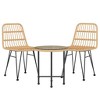 vidaXL 3 Piece Patio Dining Set Poly Rattan - 3 of 4