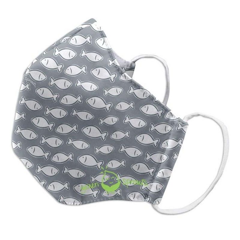 Green Sprouts Fish Reusable Child Face Mask - 1 ct, 2 of 4