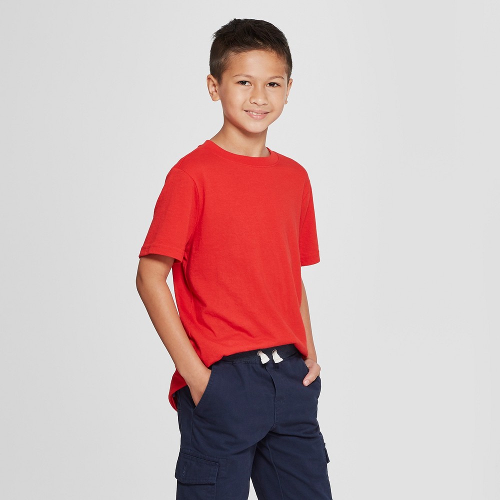 Boys' Short Sleeve T-Shirt - Cat & Jack™ Red M count (4) shirt 