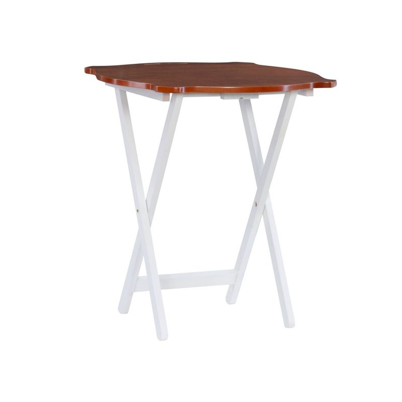 5pc Austin Tray Table Set White/Hazelnut - Powell, 6 of 15