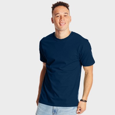 Мужские футболки Hanes Beefy Men's T-Shirt Pack, 2-Pack Navy 3XL — фото 2