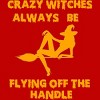 Men's Design By Humans Crazy Witches Always Be Flying Off The Handle Funny Halloween Wi By Galvanized Tank Top - 2 of 3