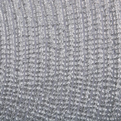 Set of 4 Metallic Silver Round Woven Placemats