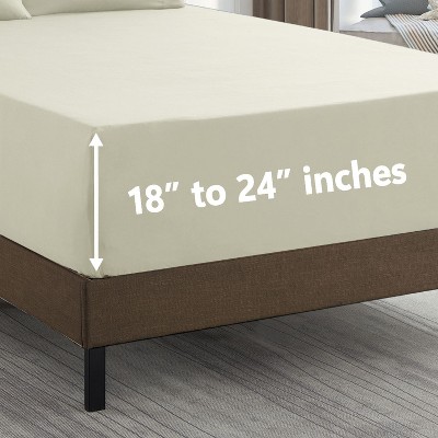18"-24" Extra Deep Pocket, 6-Piece, Double Brushed High End Microfiber Sheet Set by Sweet Home Collection®