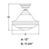 Vaxcel Huntley 1 - Light Flush Mount in  Oil Rubbed Bronze - 3 of 4