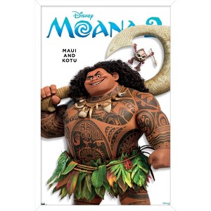 Trends International Disney Moana 2 - Maui and Kotu Feature Series Framed Wall Poster Prints - 1 of 4