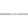 Black Bow Jewelry 2.3mm, 14k White Gold Hollow Wheat Chain Necklace - 4 of 4